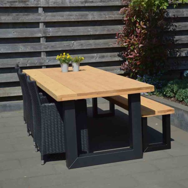 industriele douglas hout eettafel buiten 5