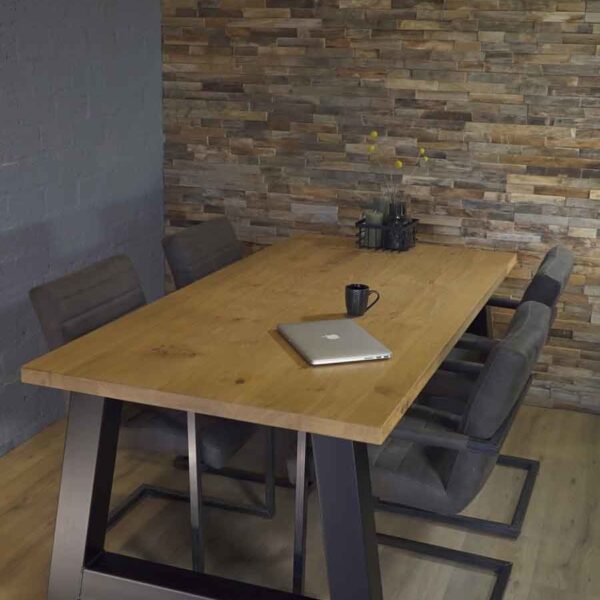 industriele eiken eettafel bos 2
