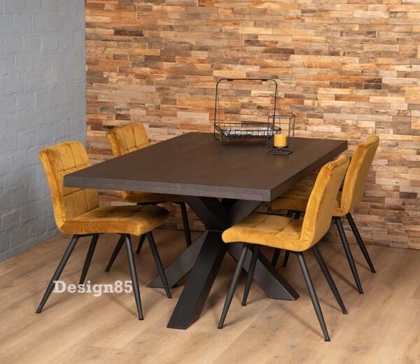 industriele steigerhout eettafel zee 4
