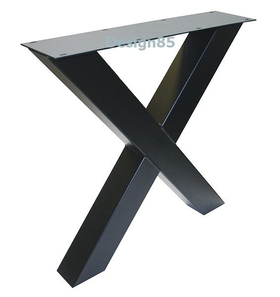 stalen x poot eettafel