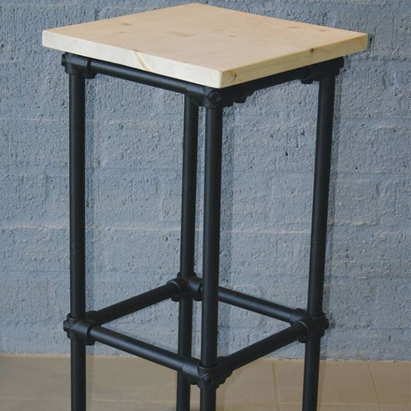 Steigerbuis barkruk Zwart 1