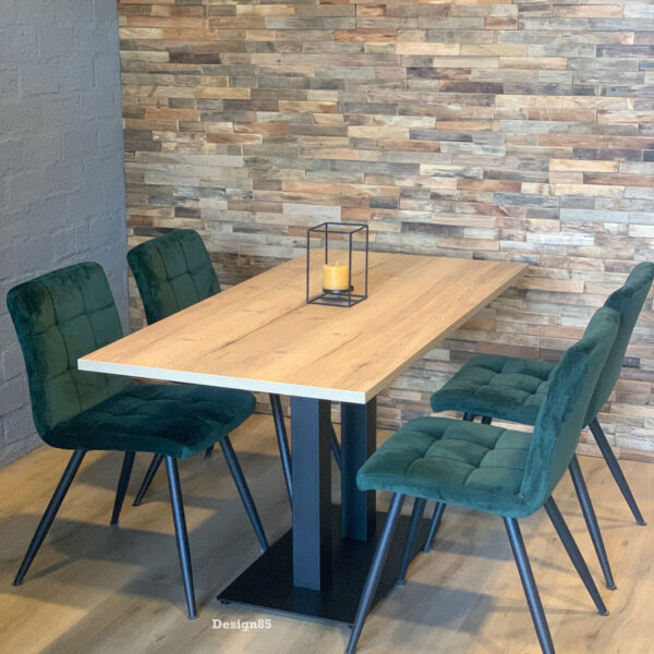industriële eiken eettafel horeca dubbel